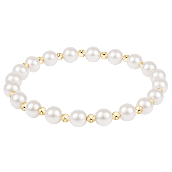 Classic Grateful Pattern Bead Bracelet - Pearl Womens Bracelet ENewton 6mm 