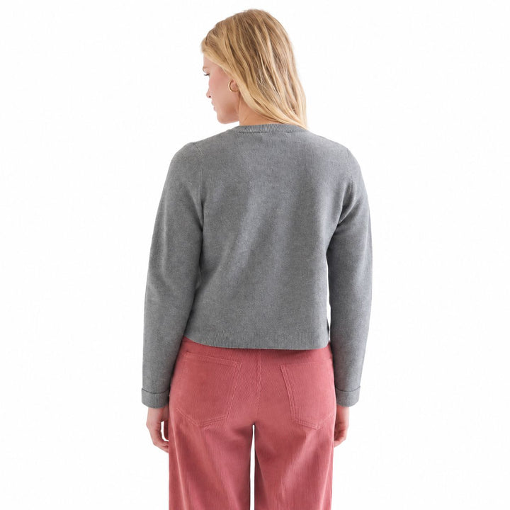 Classic Grey Button Cardigan Womens Sweater Compania Fantastica 