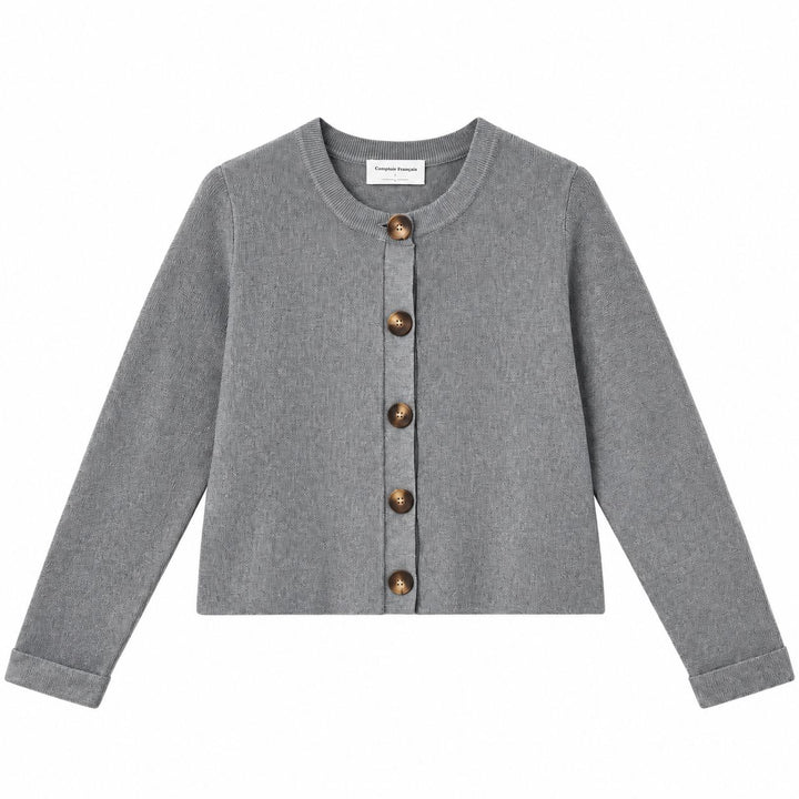 Classic Grey Button Cardigan Womens Sweater Compania Fantastica 