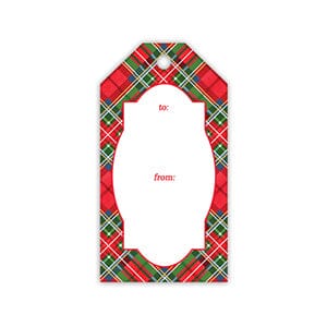 Classic Holiday Tartan Gift Tag Gift Tags & Labels Rosanne Beck 