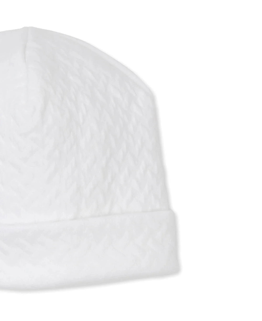 Classic Jacquard Newborn Hat - White Baby Hat Kissy Kissy 