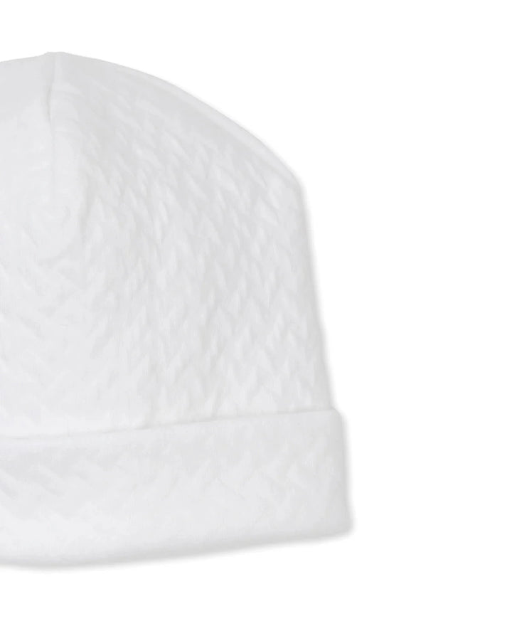 Classic Jacquard Newborn Hat - White Baby Hat Kissy Kissy 