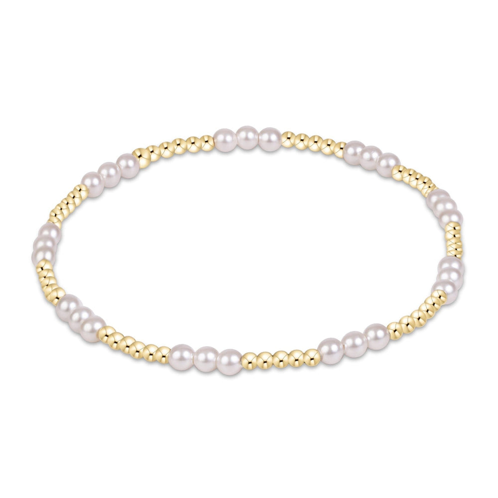 Classic Joy Pattern Bead Bracelet - Pearl Womens Bracelet ENewton 3mm 