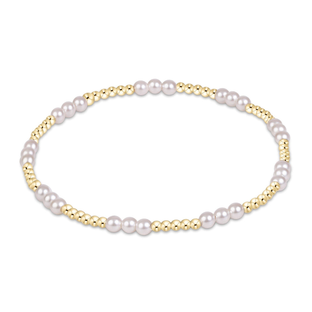 Classic Joy Pattern Bead Bracelet - Pearl Womens Bracelet ENewton 3mm 