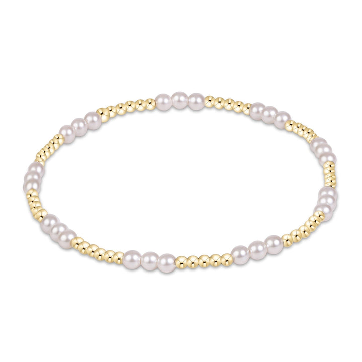 Classic Joy Pattern Bead Bracelet - Pearl Womens Bracelet ENewton 3mm 