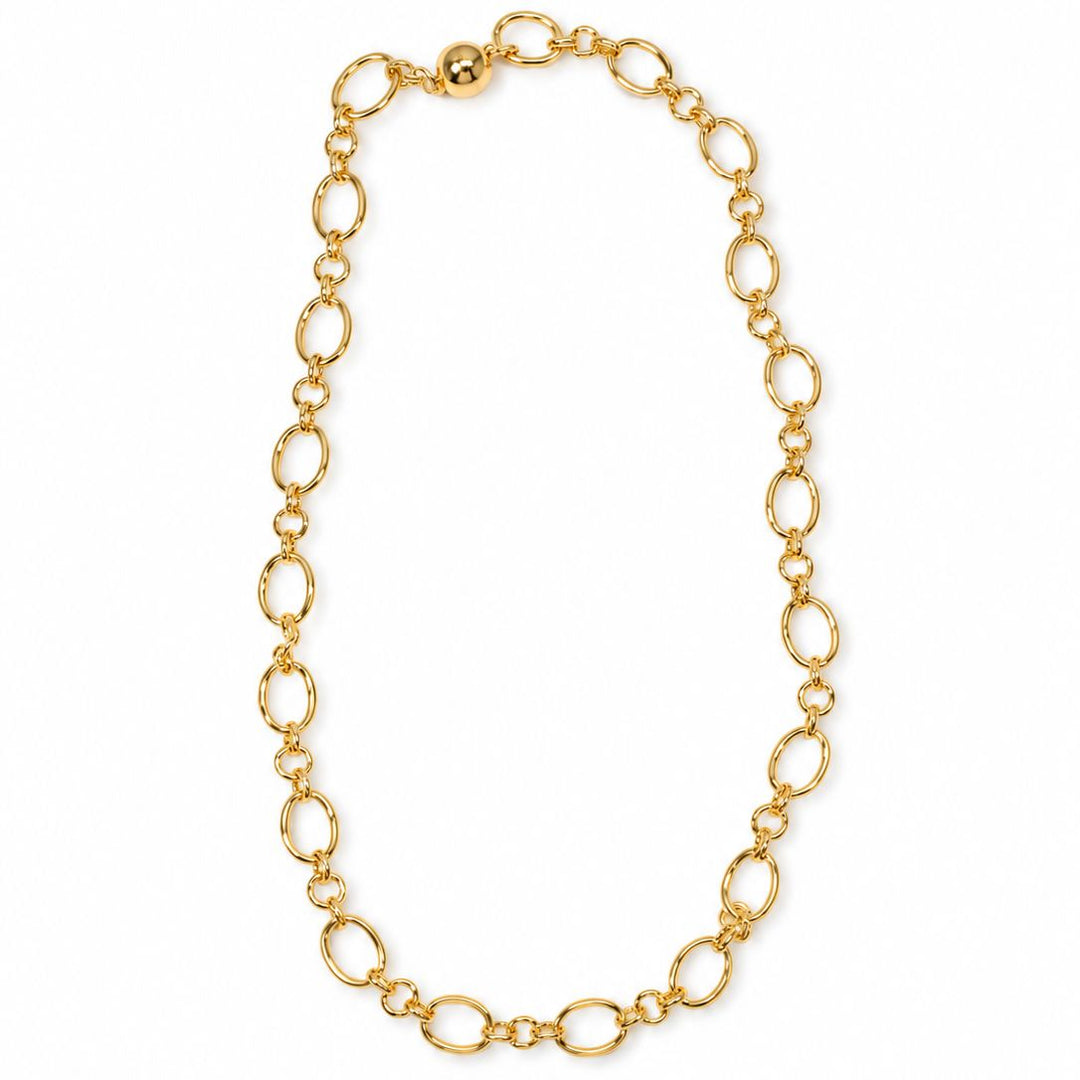 Classic Oval Link Necklace - Gold Womens Necklace AF Design Group 