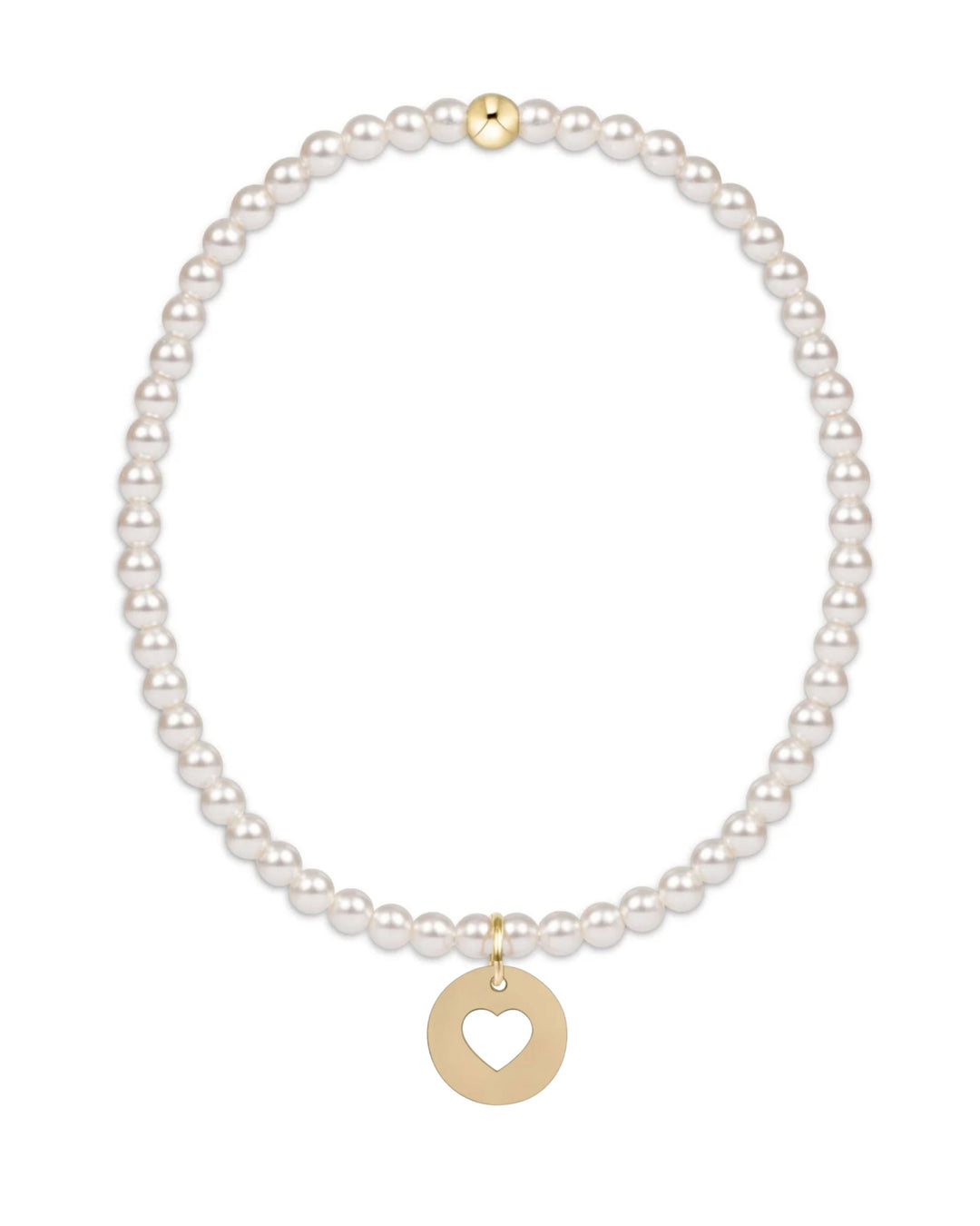 Classic Pearl 3mm Bracelet - Love Gold Disc Womens Bracelet ENewton 