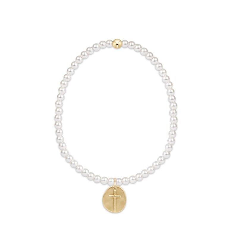 Classic Pearl Bead Bracelet - Inspire Gold Charm Womens Bracelet ENewton 3mm 