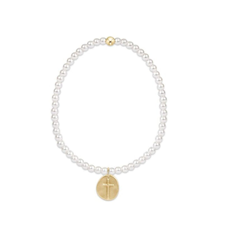 Classic Pearl Bead Bracelet - Inspire Gold Charm Womens Bracelet ENewton 3mm 