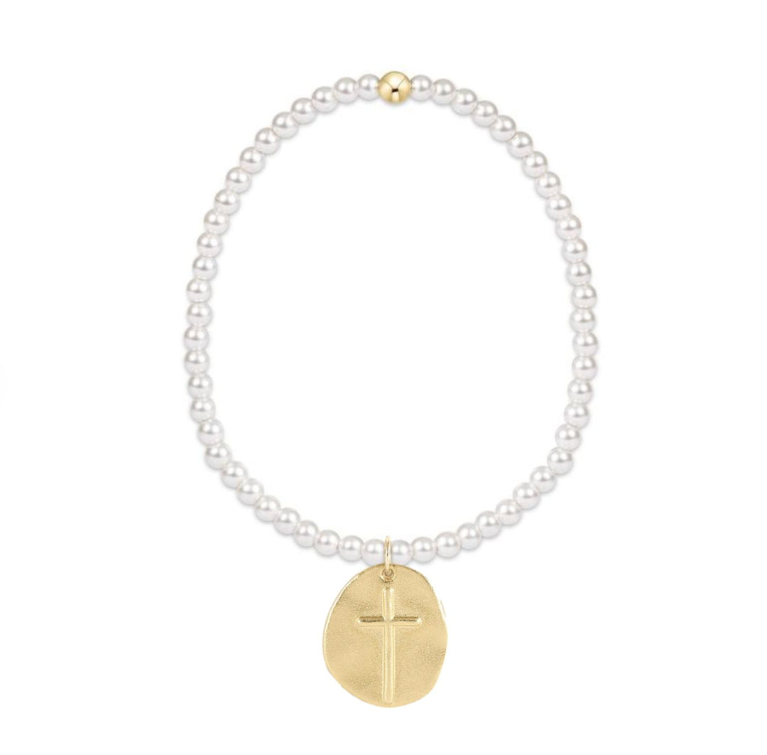 Classic Pearl Bead Bracelet - Inspire Gold Charm Womens Bracelet ENewton 4mm 