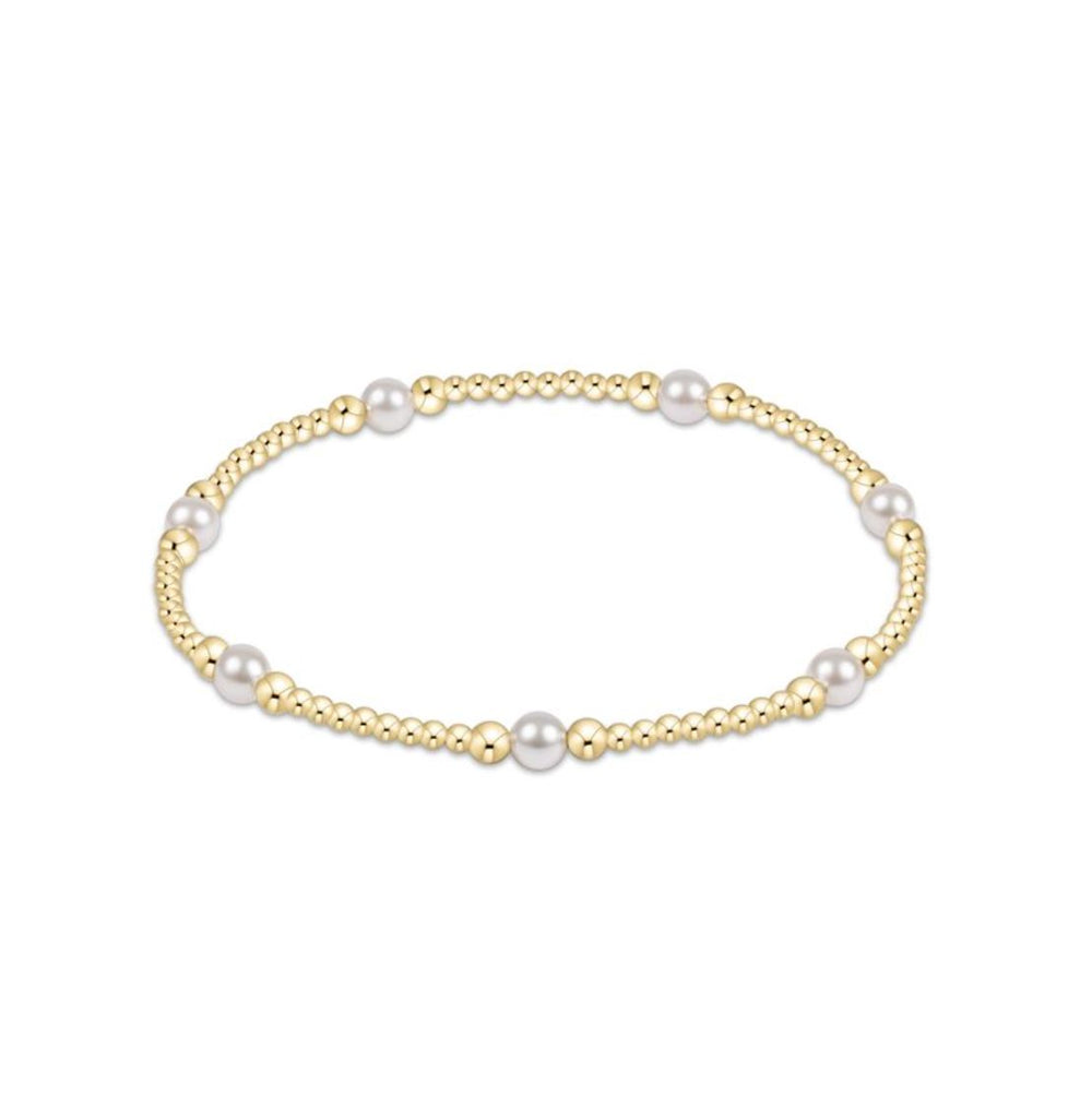 Classic Purpose Pearl Pattern Bead Bracelets Womens Bracelet ENewton 4mm 