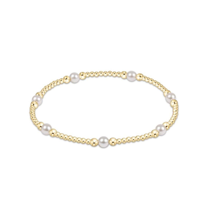 Classic Purpose Pearl Pattern Bead Bracelets Womens Bracelet ENewton 4mm 