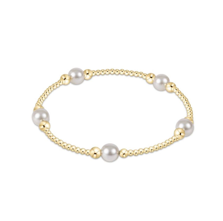 Classic Purpose Pearl Pattern Bead Bracelets Womens Bracelet ENewton 6mm 