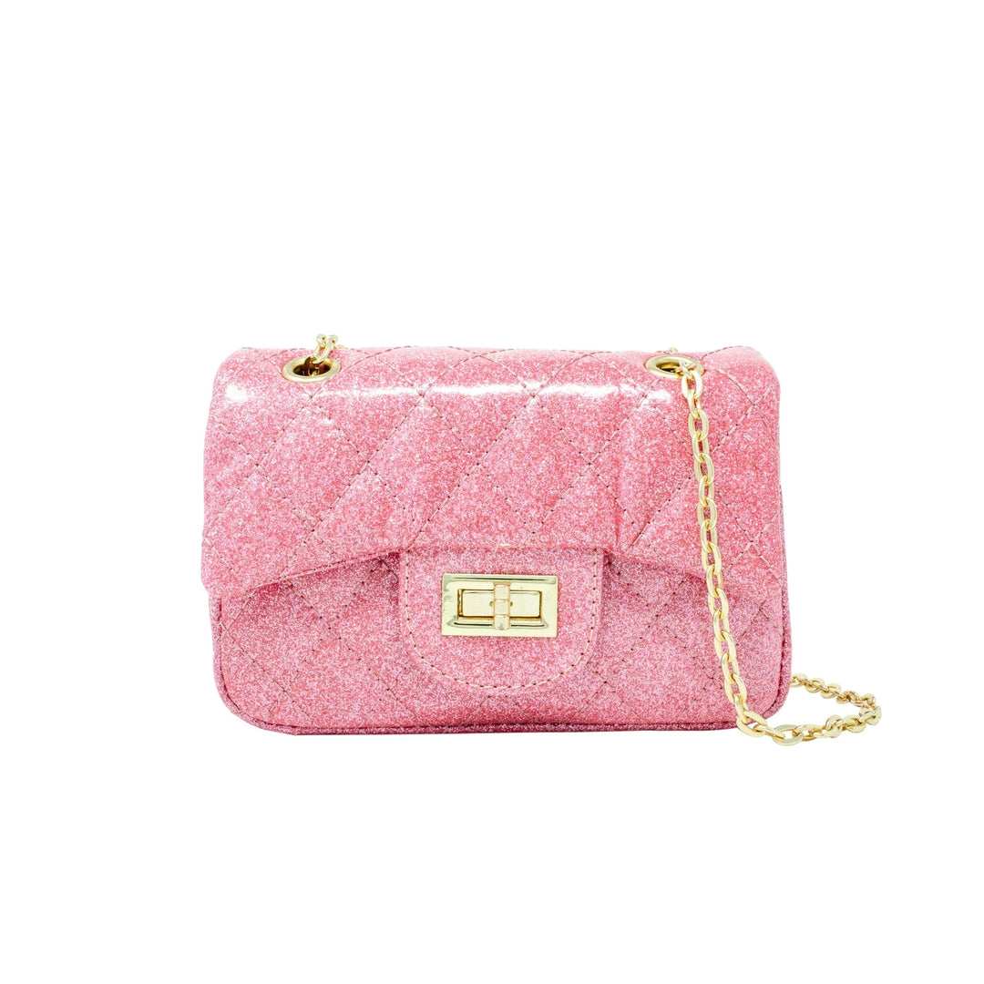 Classic Quilted Sparkle Mini Bag - Pink Girl Purse Tiny Treats and Zomi Gems 