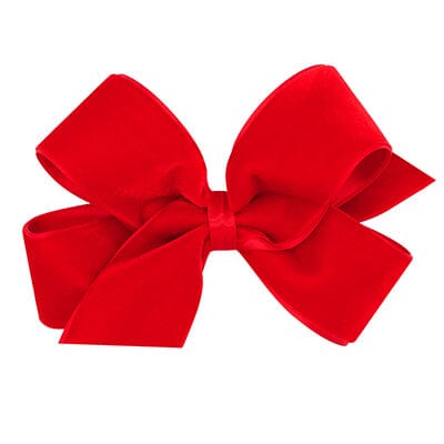Classic Velvet Bow with Satin Lining - Medium Hair Bow WeeOnes 