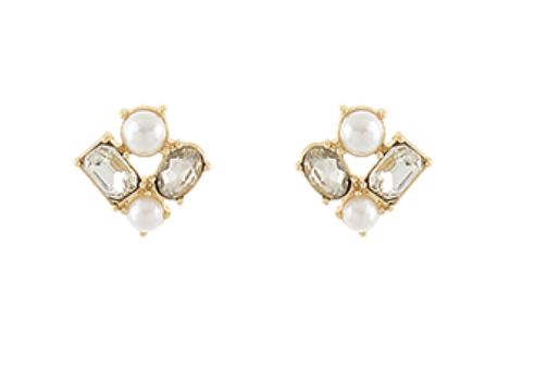 Cluster Baguette Earrings Womens Earrings Golden Stella 