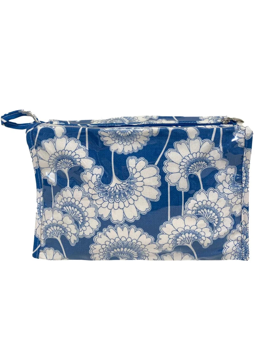 Coated Cosmetic Bags - Blue Fans Cosmetic/Accessories Bags Jacaranda Living Box 