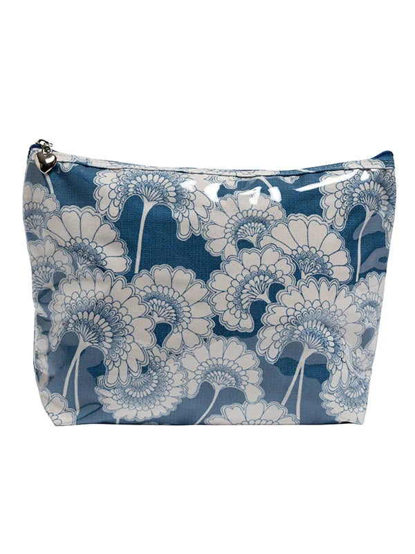 Coated Cosmetic Bags - Blue Fans Cosmetic/Accessories Bags Jacaranda Living Medium 