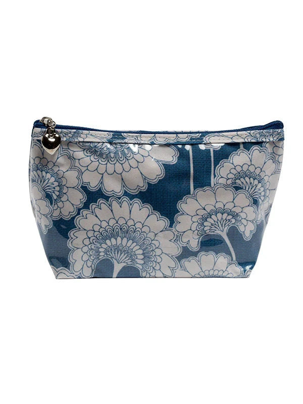 Coated Cosmetic Bags - Blue Fans Cosmetic/Accessories Bags Jacaranda Living Small 