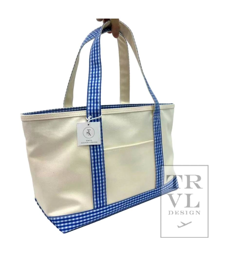 Coated Tote - Medium Tote TRVL Design 