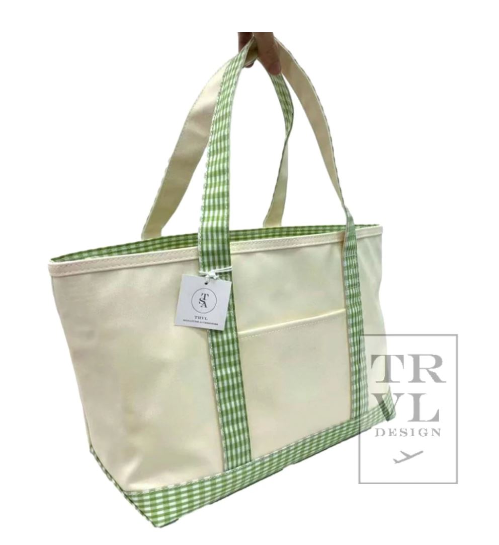 Coated Tote - Medium Tote TRVL Design 