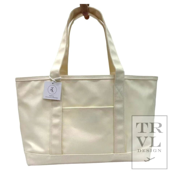 Coated Tote - Medium Tote TRVL Design Natural 