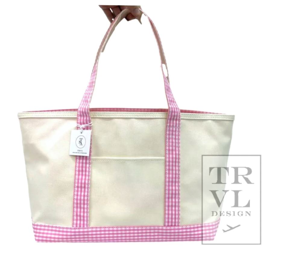 Coated Tote - Medium Tote TRVL Design Pink 