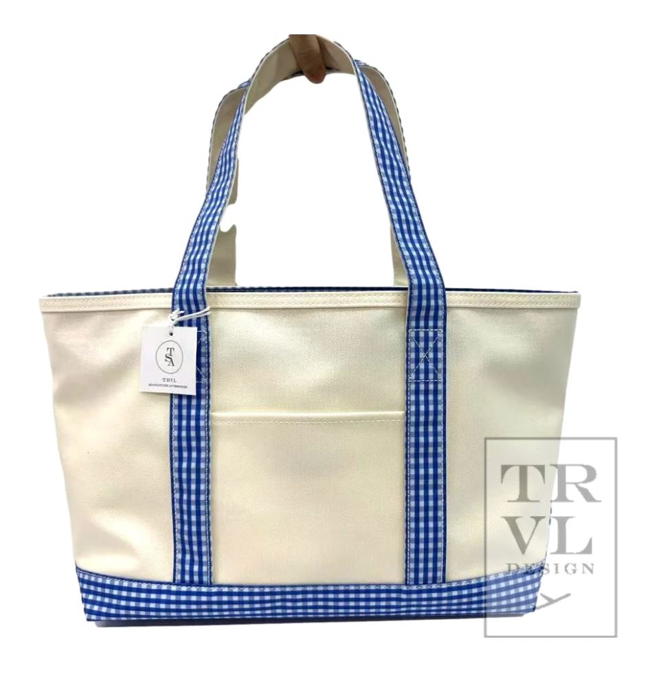 Coated Tote - Medium Tote TRVL Design Royal 