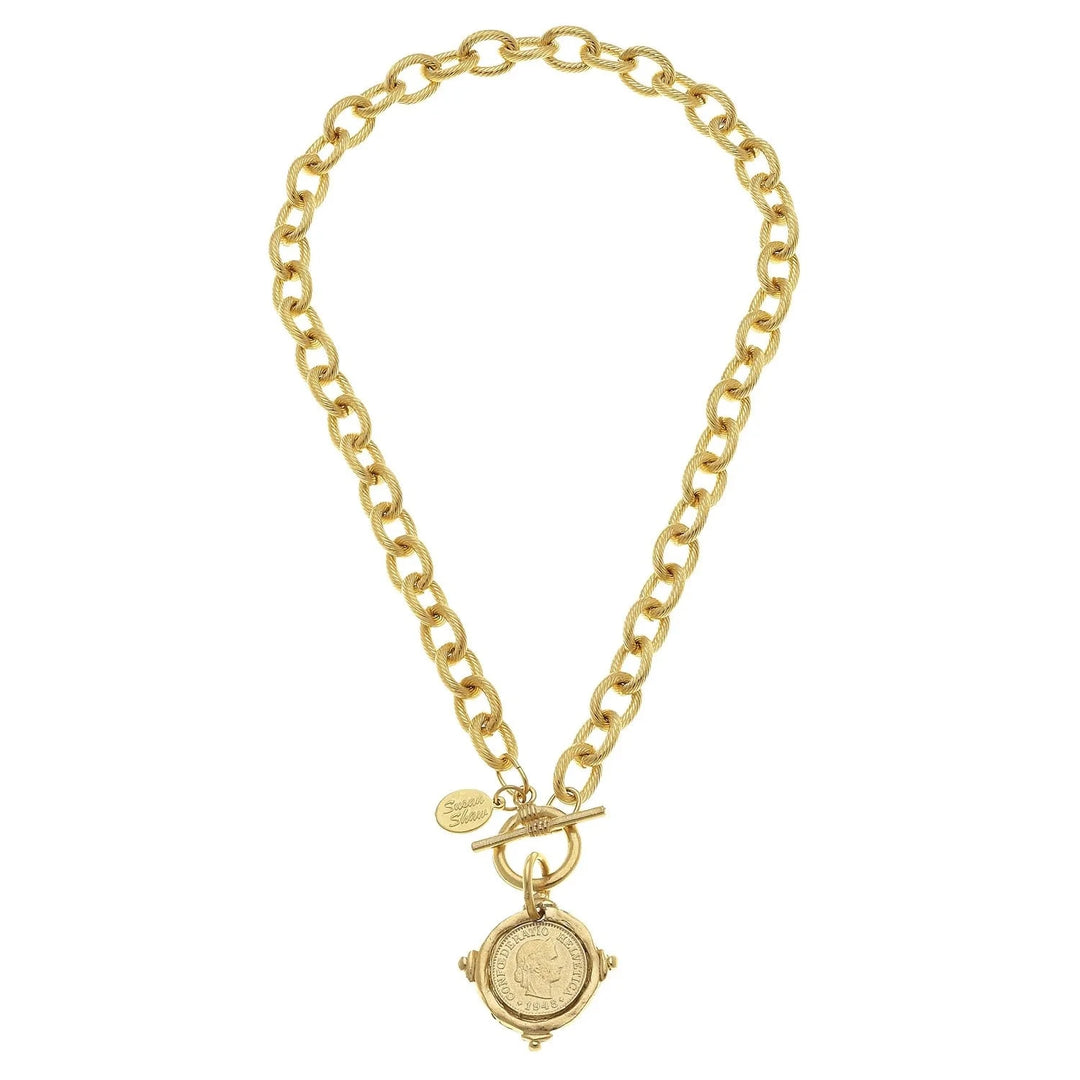 Coin Toggle Necklace Womens Necklace Susan Shaw 