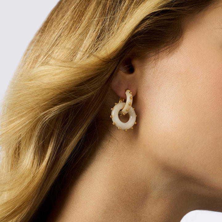 Colette 2-in-1 Earrings - Alabaster Womens Earrings Julie Vos 
