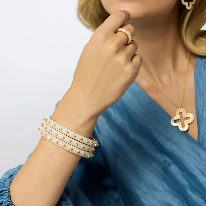 Colette Bangle - Alabaster Womens Bracelet Julie Vos 