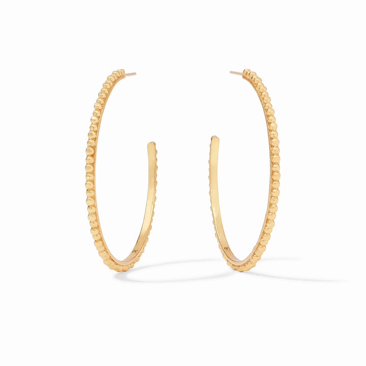 Colette Bead Hoop Earrings - Gold Womens Earrings Julie Vos Extra Large 