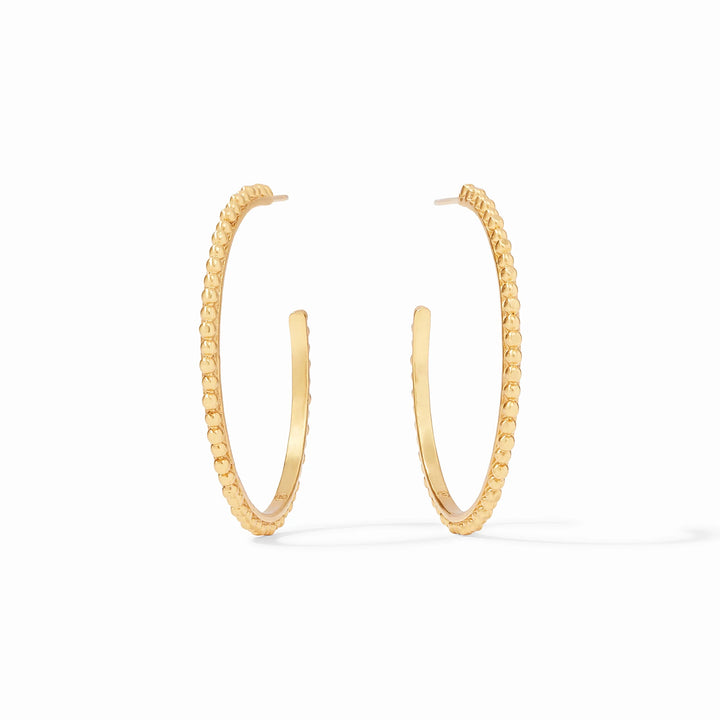 Colette Bead Hoop Earrings - Gold Womens Earrings Julie Vos Large 