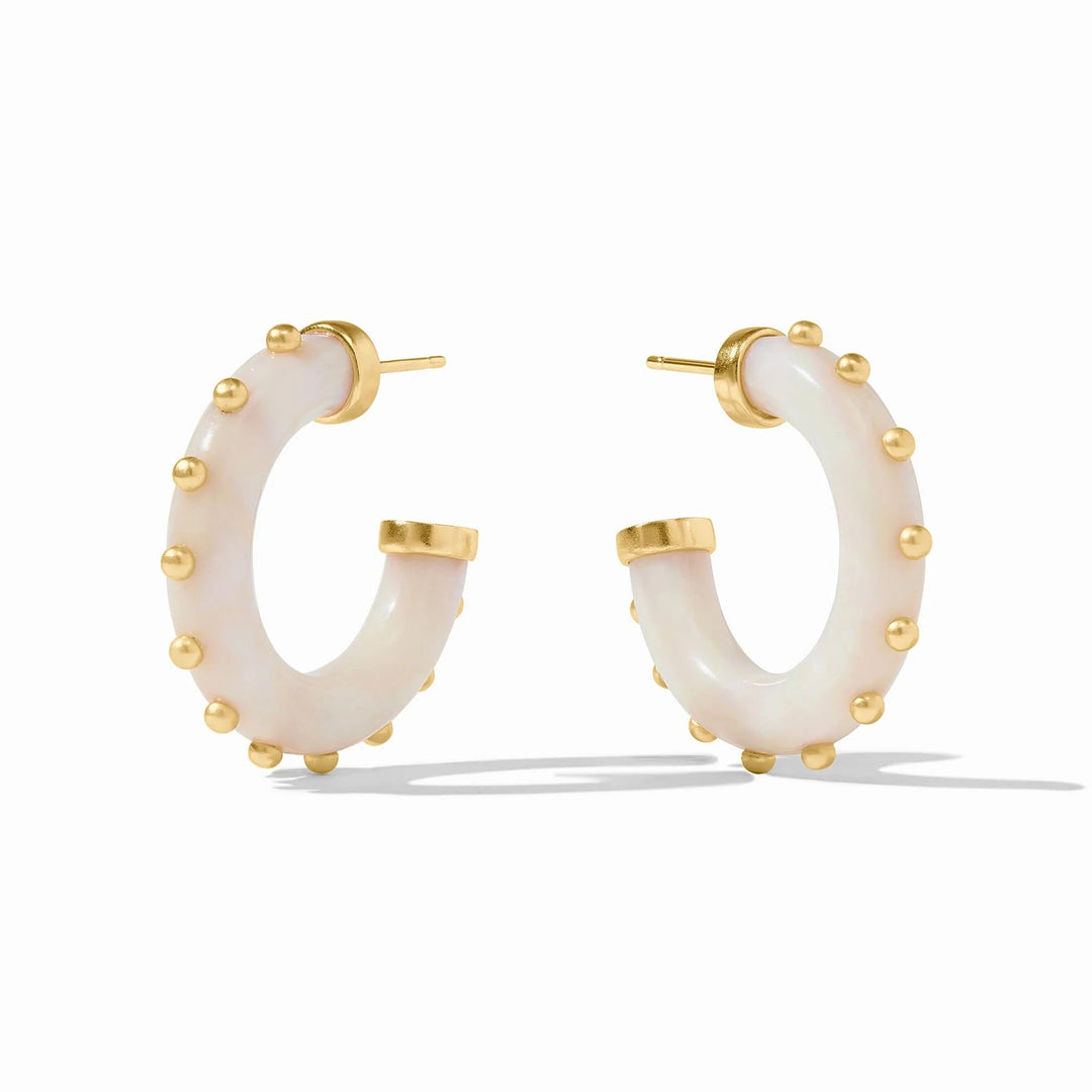Colette Hoop Earrings - Alabaster Womens Earrings Julie Vos Medium 