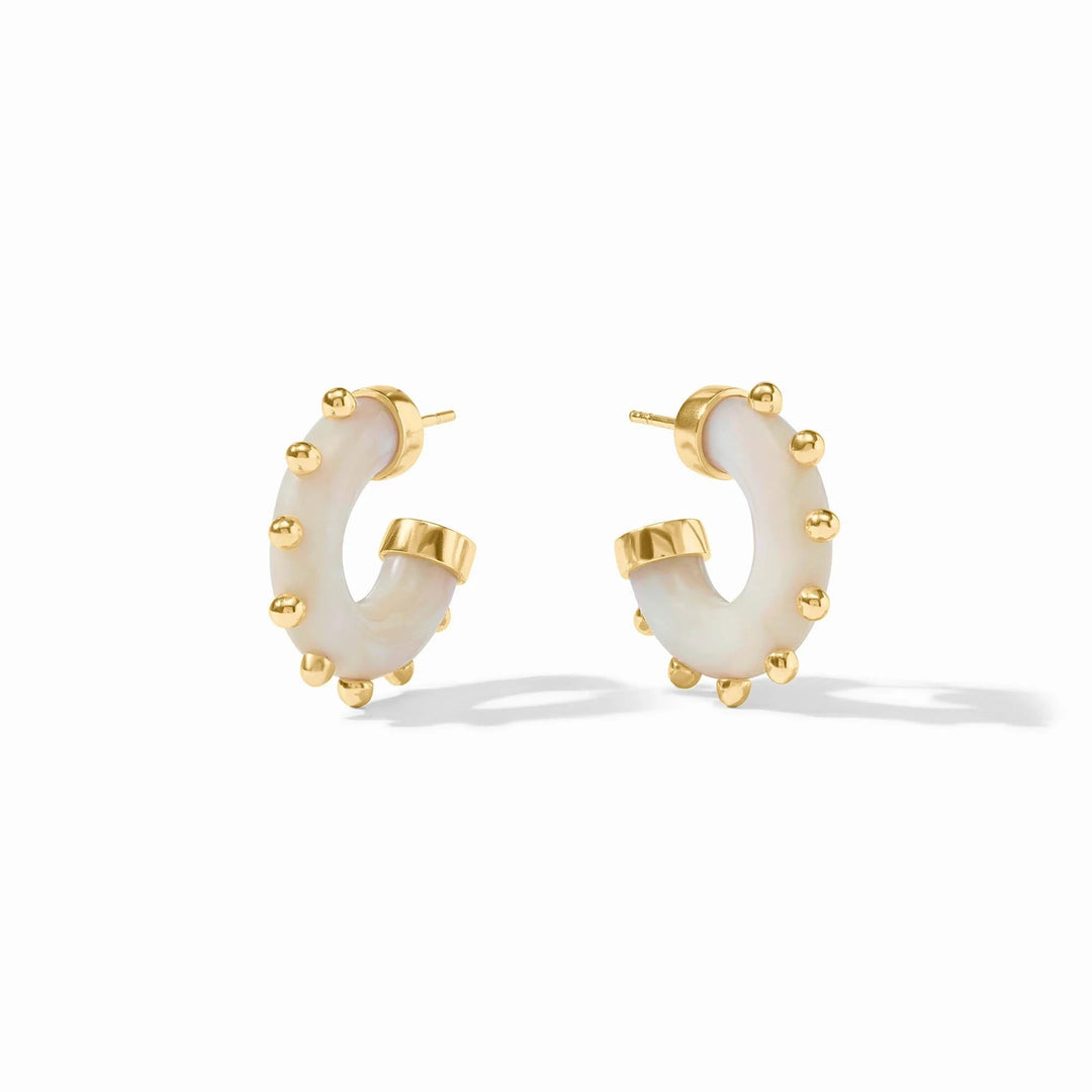 Colette Hoop Earrings - Alabaster Womens Earrings Julie Vos Small 