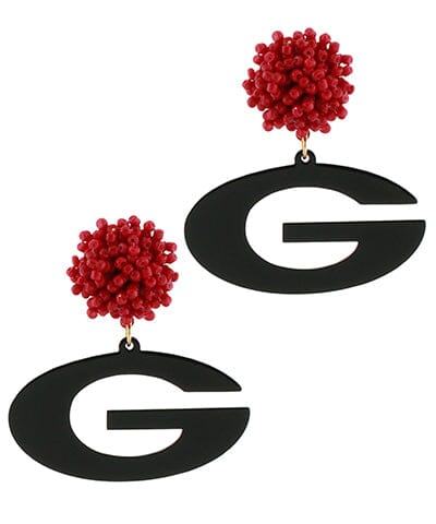 College Theme Letter Earrings Womens Earrings Golden Stella 