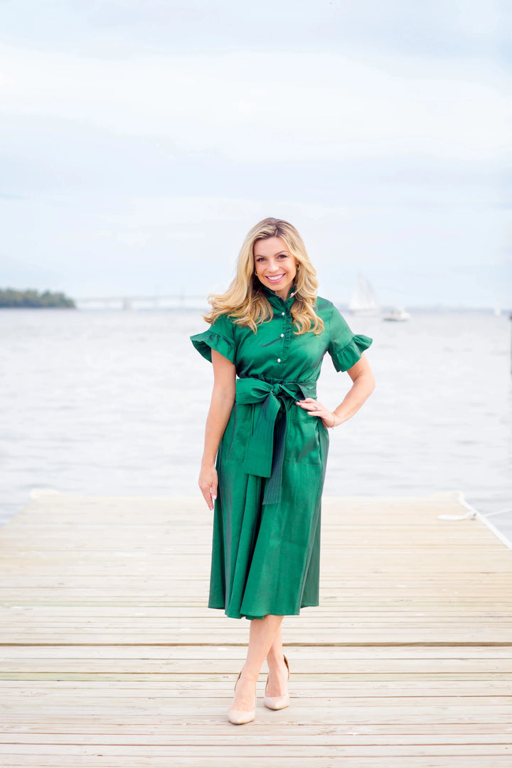 Collins Button Up Midi Dress Womens Dress J Marie Collections 