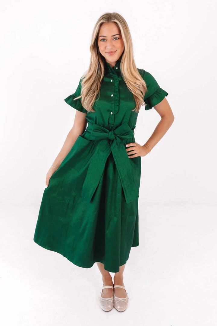 Collins Button Up Midi Dress Womens Dress J Marie Collections 