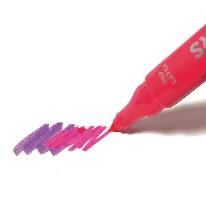 Color Layers Double Ended Layering Markers - Set of 8 Coloring Supplies Ooly 