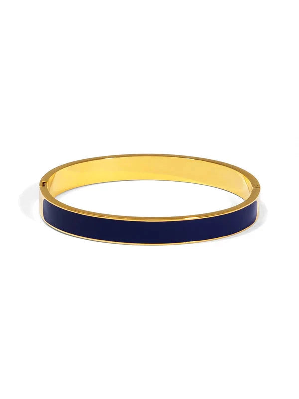 Color Pop Enamel Bangles Womens Bracelet Zenzii Jewelry Navy 