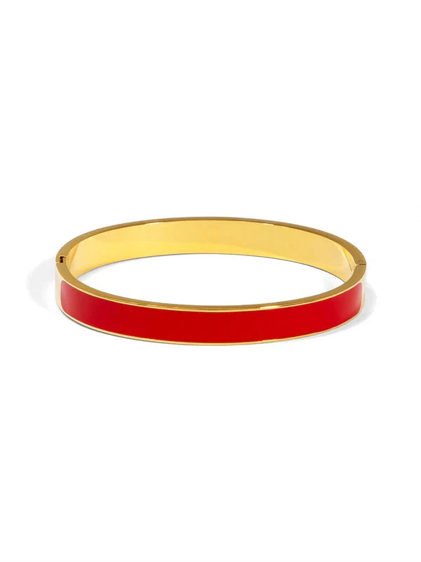 Color Pop Enamel Bangles Womens Bracelet Zenzii Jewelry Red 