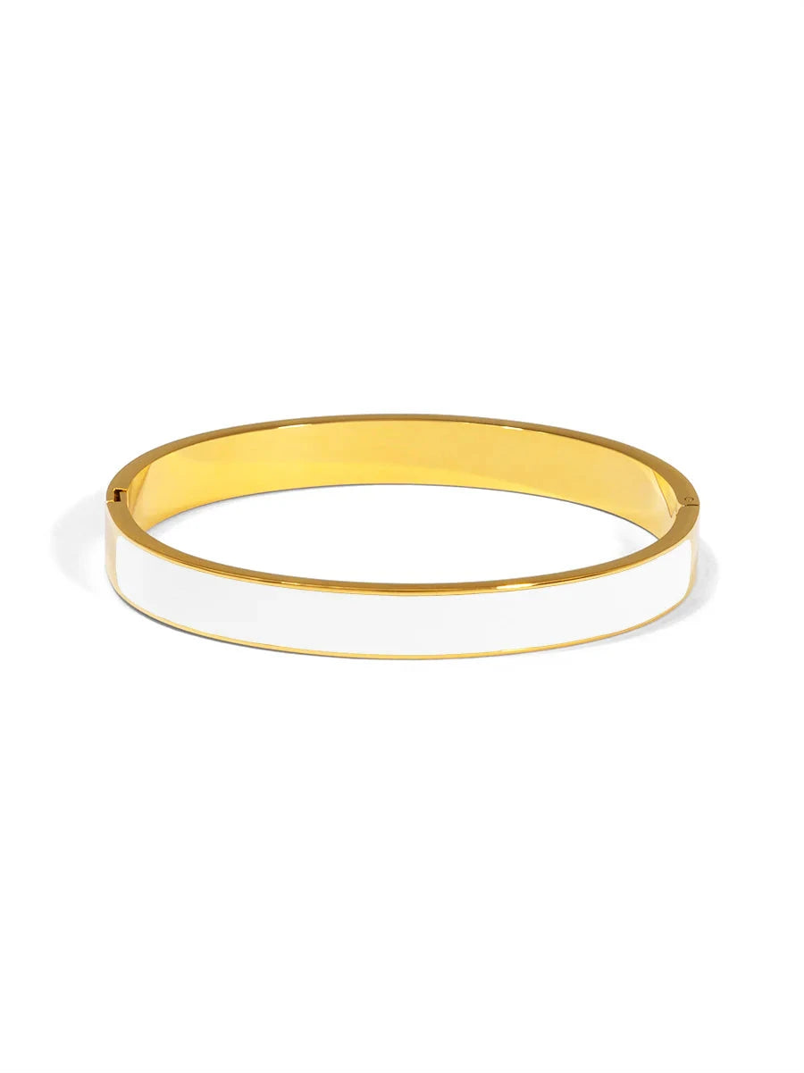 Color Pop Enamel Bangles Womens Bracelet Zenzii Jewelry White 