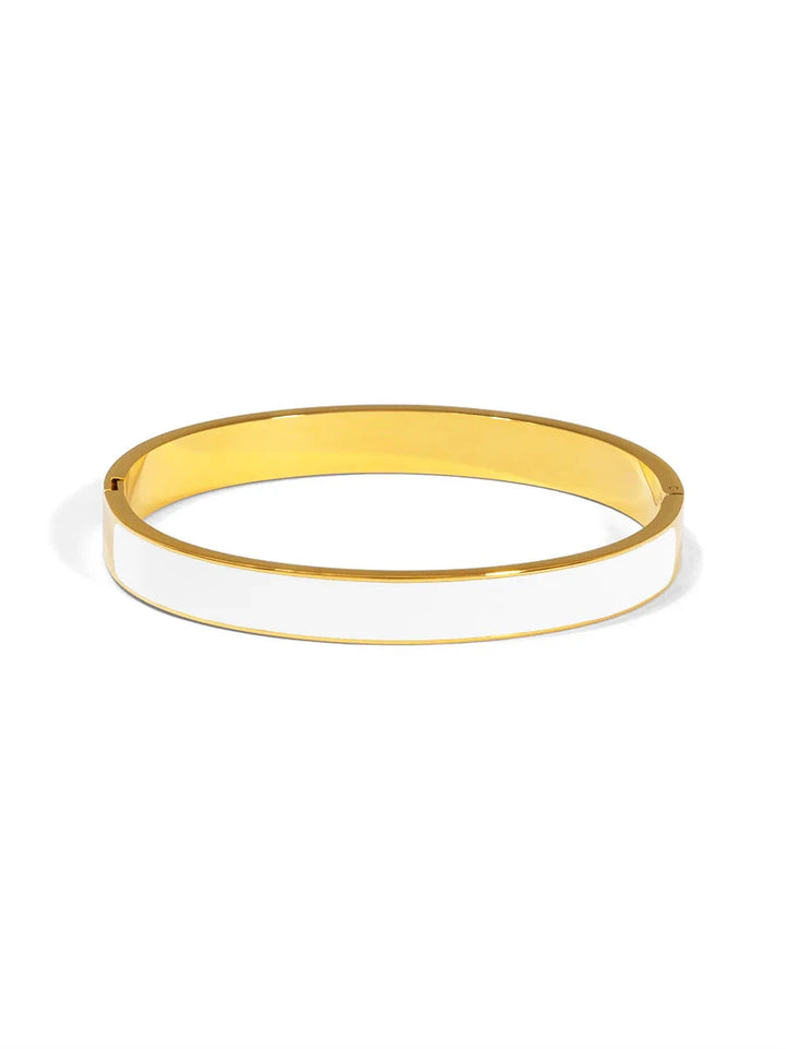 Color Pop Enamel Bangles Womens Bracelet Zenzii Jewelry White 