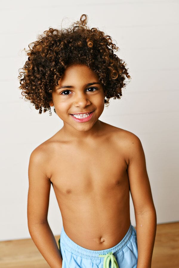 Colorblock Swim Trunks - Blue and Green Boy Bathing Suit Swoon Baby 