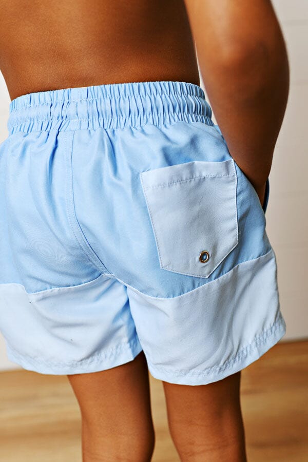 Colorblock Swim Trunks - Blues Boy Bathing Suit Swoon Baby 