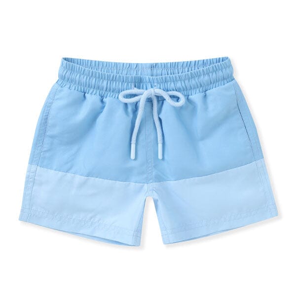 Colorblock Swim Trunks - Blues Boy Bathing Suit Swoon Baby 
