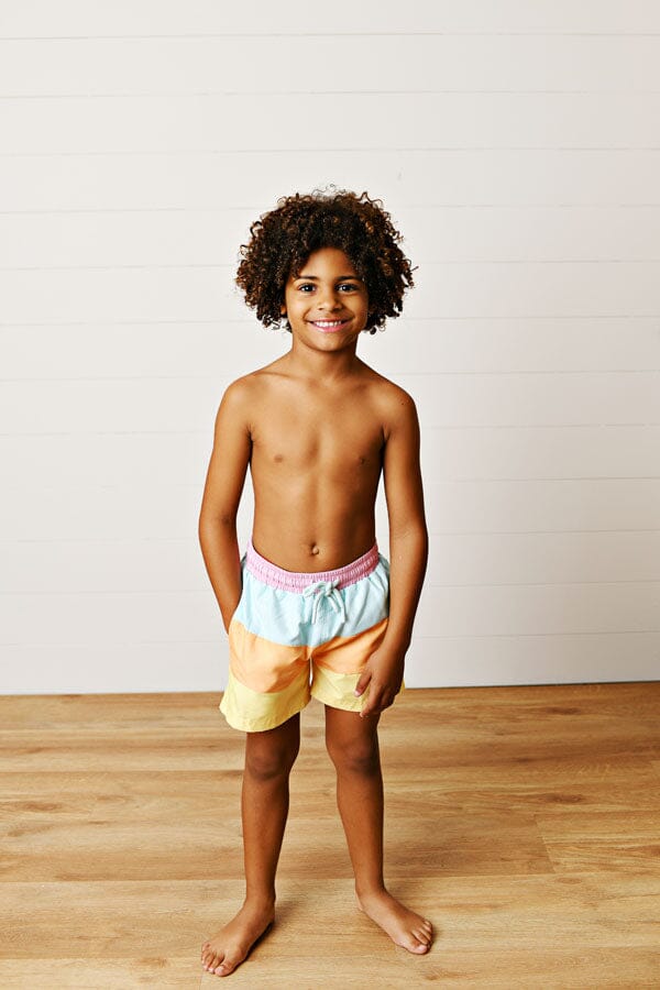 Colorblock Swim Trunks - Multi Boy Bathing Suit Swoon Baby 