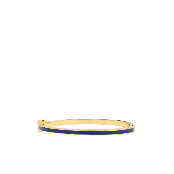 Colored Enamel Cuff Bangle - Thin Womens Bracelet Marlyn Schiff Jewelry Navy 