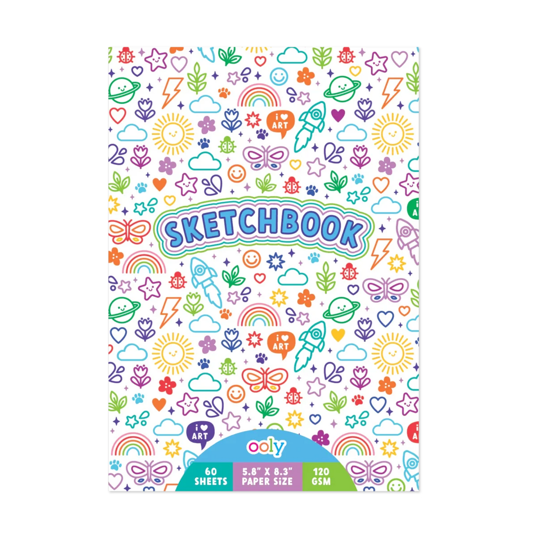 Colorful Doodles Sketchbook Coloring Supplies Ooly 