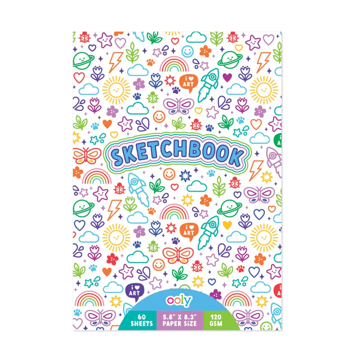 Colorful Doodles Sketchbook Coloring Supplies Ooly 